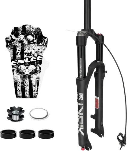 Miniatura 8 de MEROCA Horquilla delantera de bicicleta de montaña 26 pulgadas 27.5 pulgadas 29 pulgadas amortiguador de presión de aire Freno de disco de horquilla
