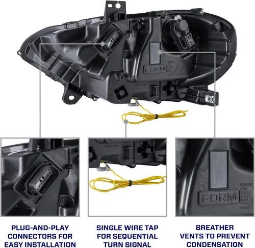 Miniatura 6 de Form Lighting – Faros delanteros secuenciales LED compatibles con Ford Mustang 2018-2023 (par)