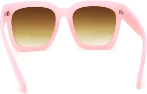 Miniatura 4 de Gafas de sol de plástico grueso con borde de cuernos para mujer, estilo novio, XXL