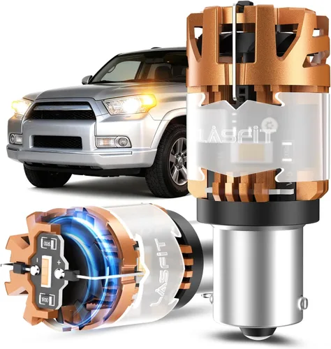 Miniatura 13 de LASFIT PWY24W Bombillas LED de señal de giro PW24W Resistencia integrada Canbus sin errores, extremadamente brillante, intermitente ámbar/amarillo