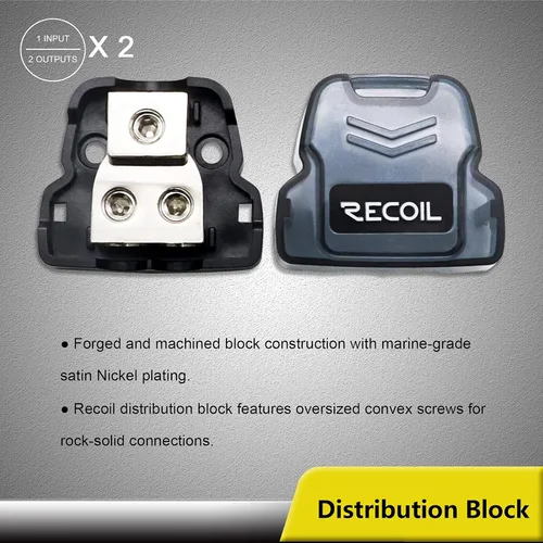 Miniatura 8 de Recoil RCK0D True 1/0 Gauge Car Audio Dual Amplificadores CCA cableado Kits de instalación con cable OFC RCA