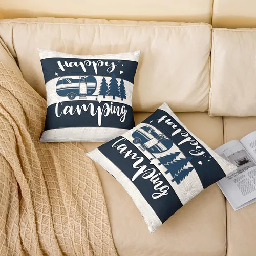 Miniatura 2 de Funda de almohada reversible con estampado para cama o sofá, decoración de coche de campamento, funda de cojín decorativa de granja occidental de 16