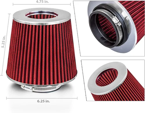 Miniatura 2 de Mortar Filtro de aire para automóviles del mercado de repuestos - Universal de clase entusiasta del automóvil, admisión de aire frío que traga más