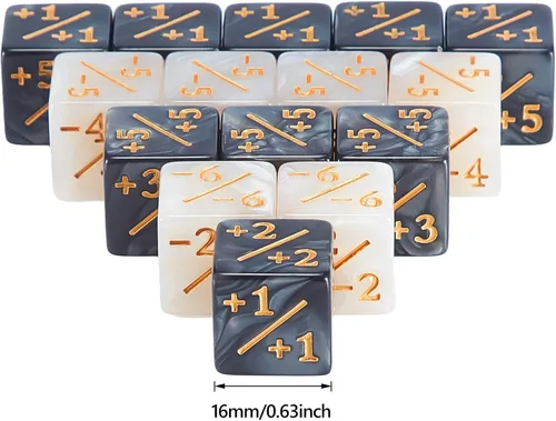 Miniatura 2 de Sumind 24 piezas contadores de dados de vida de Magic - contadores +1/+1 de comandante, fichas de refuerzo, dados de 6 lados, contador de lealtad