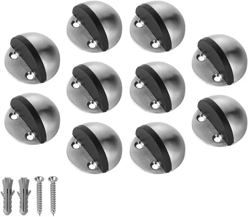Miniatura 9 de JQK DSB3-BK-P10 - Tope de puerta de piso, para snowboard, almacenamiento de acero inoxidable, amortiguador de sonido, parachoques de pared, estante