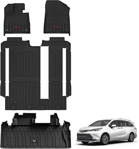 Miniatura 13 de 3W Alfombrilla de carga personalizada para Toyota Sienna 2021-2026, alfombrilla de maletero TPE para Sienna 7 asientos y 8 asientos, accesorios