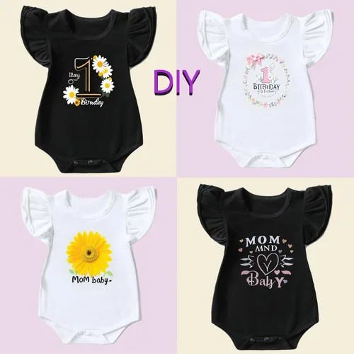 Miniatura 5 de Ropa de algodón de calidad con mangas con volantes para bebé niña