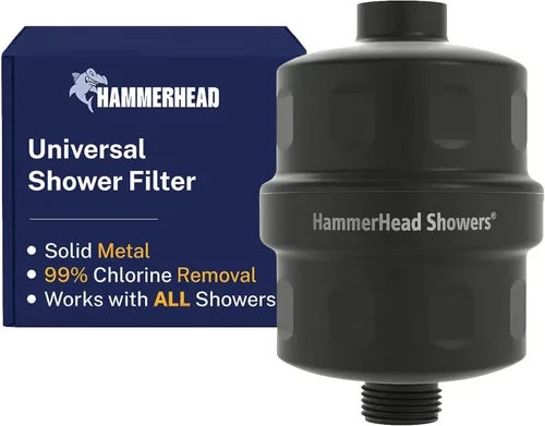 HammerHead Showers® KDF 55 - Filtro de ducha de metal sólido, filtros de ducha universales de alta presión para eliminar productos químicos tóxicos,