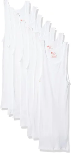 Hanes Camiseta sin etiqueta para hombre, varios paquetes y colores