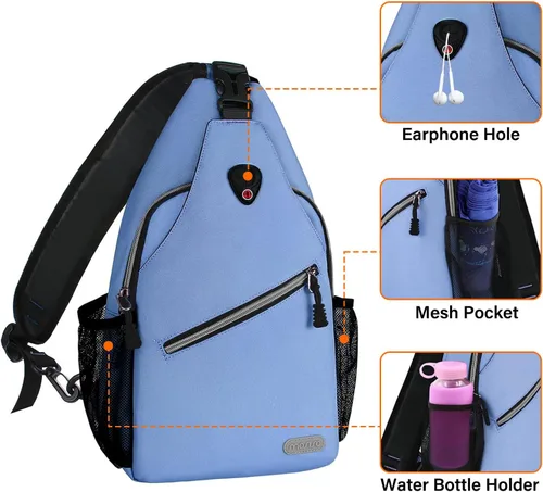 Miniatura 3 de Mosiso - Mochila bandolera multiusos, para viajes, senderismo, etc.
