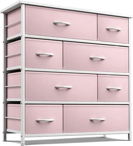 Miniatura 11 de Sorbus Cómoda con 8 cajones – Cómoda de almacenamiento de muebles para niños, adolescentes, dormitorio, guardería, sala de juegos, ropa, juguetes
