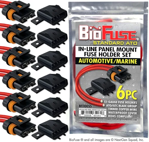 Miniatura 3 de Portafusibles impermeable ATO 12-AWG estándar para montaje en panel en línea, para uso automotriz y marino. Grupo de cuchillas: ATOF, ATC, ATS, APR