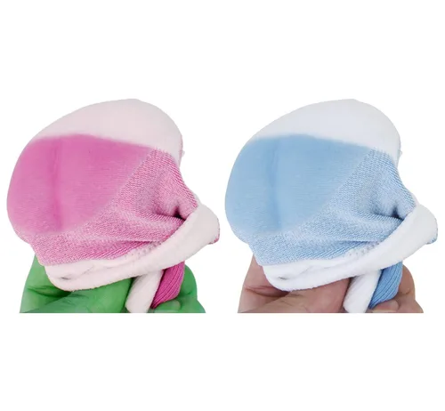 Miniatura 6 de Makhry 2 pares de calcetines de talón de gel de silicona hidratante para piel seca y dura agrietada, punta abierta, cómodos calcetines de Azul y rosa