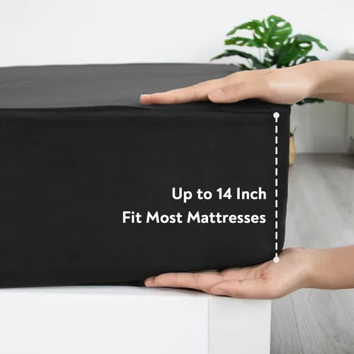 Miniatura 3 de Sábana bajera individual solo, sábanas de cama individuales de tamaño individual súper suaves y acogedoras para niños con bolsillo profundo de hasta