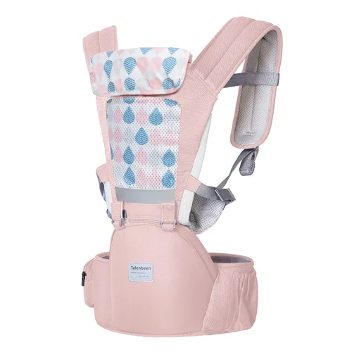 Miniatura 10 de Portabebés, 6 en 1, portabebés para recién nacidos a niños pequeños, portabebés con asiento de cadera soporte lumbar de 7 a 45 libras, portabebés