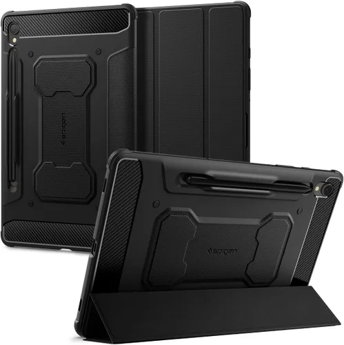Miniatura 16 de Spigen Funda Rugged Armor para Galaxy Tab S8 (2022) / Tab S7 (2020) con soporte para bolígrafo S integrado, color negro
