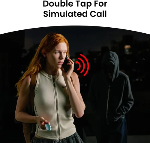 Miniatura 7 de Alarma de seguridad personal de 130 dB para mujeres con aplicación Apple Find My, sirena extra fuerte y luz estroboscópica, llavero de autodefensa