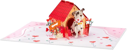 Miniatura 3 de Paper Love Tarjeta desplegable 3D para casa de perro, para el día de San Valentín, cumpleaños, día de la madre, adultos o niños, todas