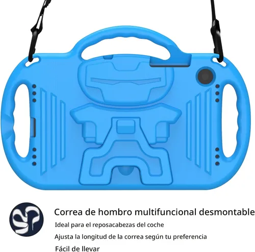 Miniatura 8 de LTROP Funda para Samsung Galaxy Tab A11 Plus 2025 / A9 Plus 2023 de 11 pulgadas con asa de correa para el hombro y soporte, funda a prueba de golpes
