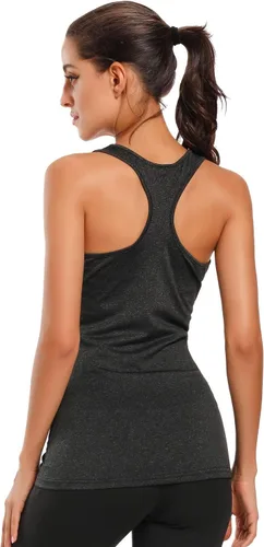 Miniatura 2 de Ecavus 3 camisetas sin mangas de maternidad para mujer, sin costuras, espalda cruzada, entrenamiento, atlética, yoga, camiseta de embarazo