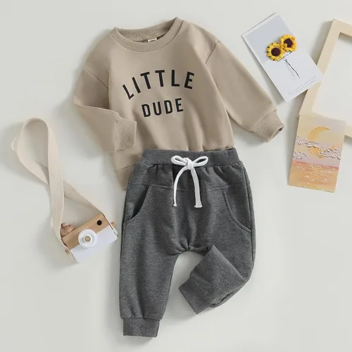 Miniatura 3 de Conjunto de ropa de 2 piezas para bebés y niños pequeños para otoño e invierno
