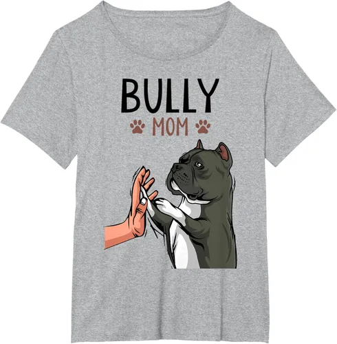 Miniatura 62 de American Bully Mom Cute Dog Mama Camiseta divertida para mujer, Blanco, S