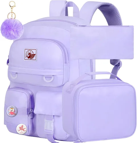 Miniatura 8 de WZLVO Mochila para laptop para niñas y mujeres, 15.6 pulgadas, bonita estética, resistente al agua, antirrobo, para la escuela universitaria