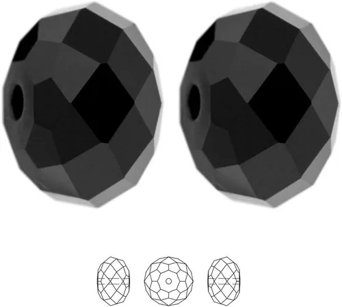 Miniatura 106 de 50 cuentas de cristal Adabele austriaco de 0.394 pulgadas facetadas sueltas Rondelle Siam rojo espaciador compatible con cristales de Swarovski 5040