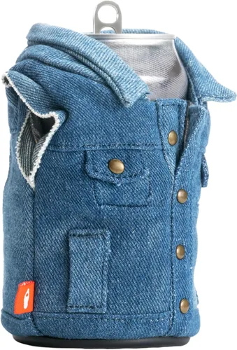 Miniatura 2 de Puffin - The Denim Vest - Enfriador de latas aislado de 12 oz I Aislante de botellas de cerveza y latas de refrescos, mantiene las bebidas y bebidas