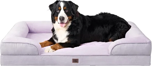 Miniatura 26 de EHEYCIGA - Cama ortopédica para perro grande, impermeable, de espuma viscoelástica y espuma tipo caja de huevos, bordes elevados, antideslizante