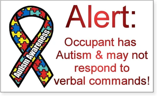 Miniatura 11 de CafePress Pegatina rectangular de alerta de autismo para parachoques