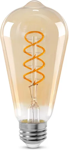 Miniatura 11 de ST64 Bombillas LED E26 Vintage Edison, vidrio ámbar claro, regulable, 4 W (equivalente a 40 W) 300 lúmenes, 2500 K blanco cálido, diseño de ámbar