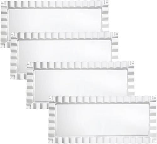 Miniatura 5 de Party Essentials Bandejas onduladas decorativas desechables de plástico duro, 14 "x 6", transparentes