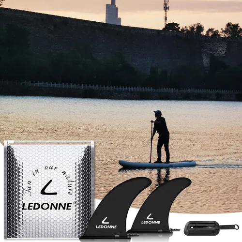 Miniatura 6 de LEDONNE Aleta de centro de surf y SUP de 9 pulgadas, 2 piezas (USD 4.99/1 piezas) con 1 pin adicional Instalación sin herramienta-Aleta de 9