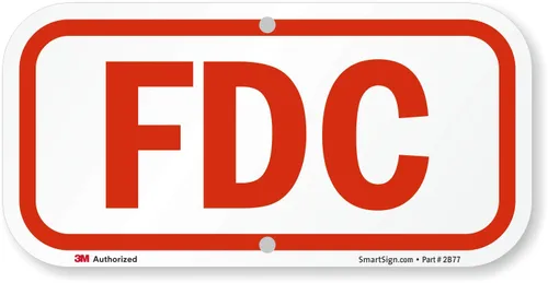 Miniatura 7 de SmartSign - Señal "FDC" K-7262-AL-06x12 Aluminio de 6" x 12" Aluminio no reflectante de 6" x 12