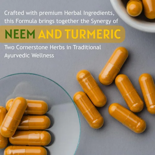 Miniatura 8 de Cápsulas de neem y cúrcuma 90 cápsulas hechas de pimienta negra, neem, cúrcuma