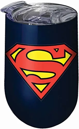 Miniatura 4 de Spoontiques Vaso de acero inoxidable con logotipo de Batman, 16 onzas