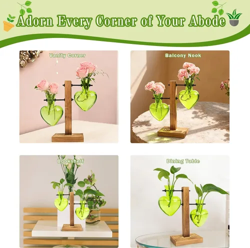 Miniatura 7 de XXXFLOWER Estación de propagación de terrarios de plantas, regalos para mamá, hija, esposa, amante de las plantas, bombilla hidropónica