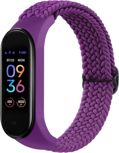 Miniatura 6 de Bandas elásticas para Amazfit Band 5 correas de repuesto para mujeres y hombres, correa de nailon trenzado suave para hombre y mujer, correa