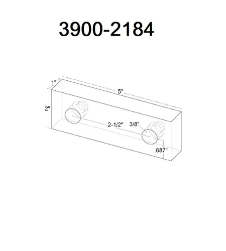 Miniatura 2 de HHIP 3900-2184 Mandíbulas de tornillo de aluminio, 5 pulgadas de largo x 1-1/2 pulgadas de alto x 1 pulgada de ancho