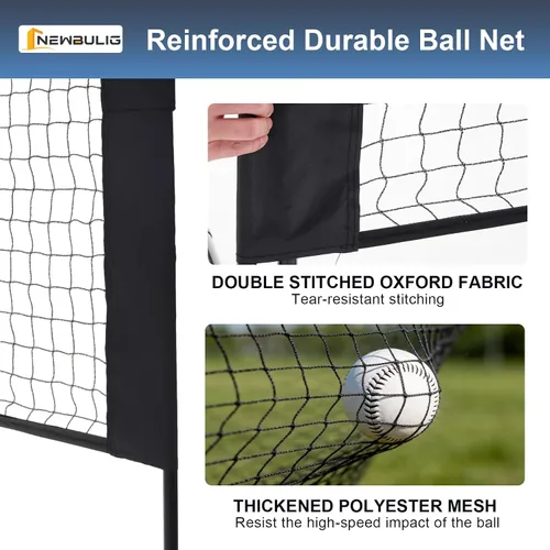 Miniatura 4 de NEWBULIG Juego de red de bádminton portátil, 10FT/14FT/17FT de ancho, altura ajustable, red multideportiva para pickleball, tenis, voleibol, fútbol