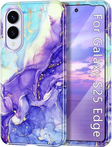 Miniatura 13 de Btscase para Samsung Galaxy S25, [Probado contra caídas de grado militar] Funda protectora de diseño de patrón de mármol, resistente, delgada