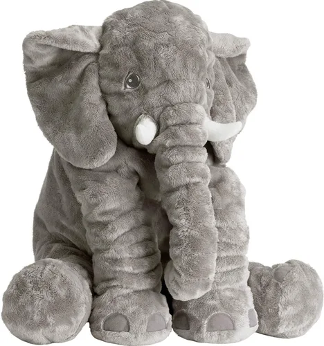 Animales de peluche de elefante gigante de gran tamaño de 24 pulgadas, almohada de elefante de peluche grande, regalo gris para niños, novia,