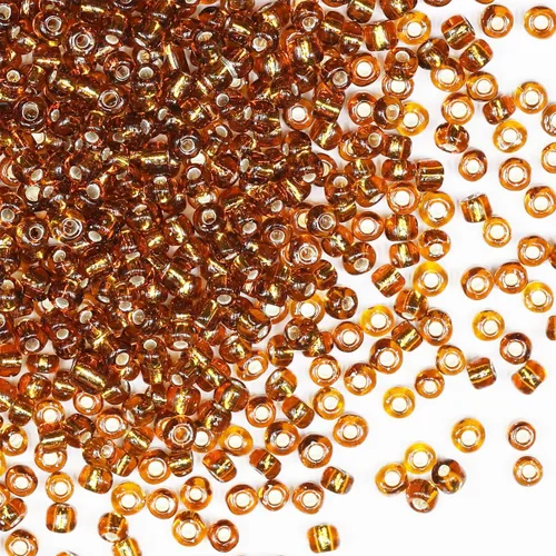 Miniatura 19 de Cuentas de semillas doradas transparentes de 4 mm al por mayor para hacer joyas, 110 gramos, aproximadamente 1600 piezas, cuentas de vidrio 6/0