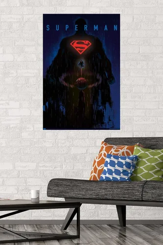 Miniatura 2 de DC Comics: Dark Artistic - Póster de pared de Superman, 34 pulgadas de largo x 22.4 pulgadas de ancho, versión premium sin marco