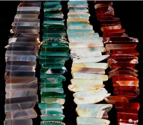 Miniatura 5 de Cuentas de cristal de amatista natural, tira plana irregular, cuentas sueltas de palo para hacer joyas, cristal curativo, pulido o crudo en la parte