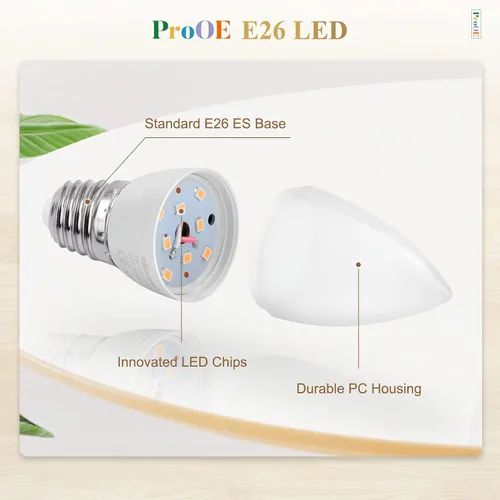 Miniatura 3 de DiCUNO ProOE - Bombilla LED E26 con protección ocular, alto CRI 98, bombilla E26 de 5 W, blanco cálido 3000 K, reemplazo de luz decorativa