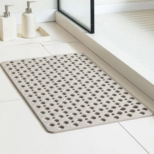 Miniatura 10 de Casa and Beyond - Tapete de ducha seguro, antideslizante, lavable, antideslizante, con ventosas y orificios de drenaje, diseño texturizado suave