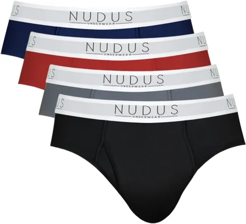Miniatura 13 de NUDUS Ropa interior de bambú y rayón para hombre, elegante, suave, con bragueta - Juego de 4 en caja de regalo