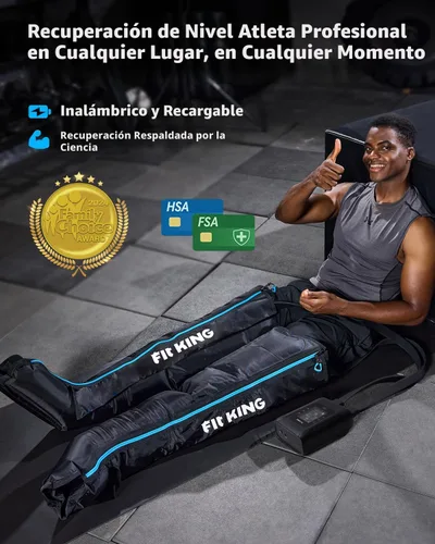 Miniatura 2 de FIT KING Sistema Profesional de Recuperación de Piernas con Compresión de Aire, Botas de Masaje de Compresión de Piernas Recargables y Sin Cable